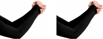 PVA Polyester Arm Sleeve For Boys & Girls(Free, Black)