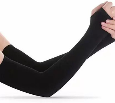 ERH india Nylon Arm Sleeve For Men & Women(Free, Black)