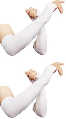 MSR STORE Cotton Arm Sleeve For Boys & Girls(Free, White)
