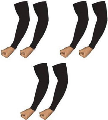 JusAwesm Cotton Arm Sleeve For Boys(Free, Black)