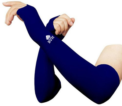 RVH Nylon Arm Sleeve For Men & Women(Free, Navy Blue)