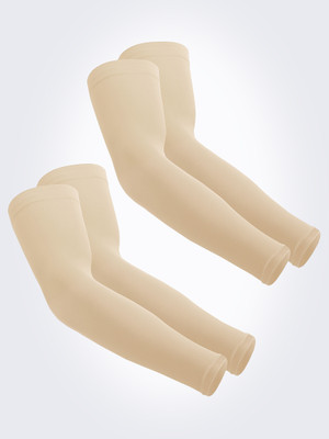 Trendmalls Nylon Arm Sleeve For Men & Women(Free, Beige)