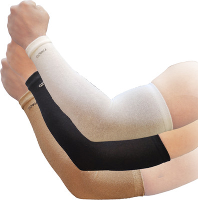TRAZO Cotton Arm Sleeve For Men & Women(Free, Black, Gold, White)
