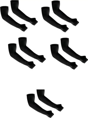 DISHAA Cotton Arm Sleeve For Men & Women(Free, Black)