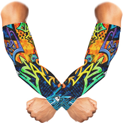 Rutcal Polyester, Nylon Arm Sleeve For Men & Women(Free, Multicolor)