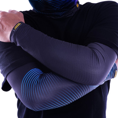 Tiivra Polyester Arm Sleeve For Men & Women(Free, Blue)