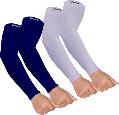 Jimmox Nylon Arm Sleeve For Men & Women(Free, Navy Blue, Purple)