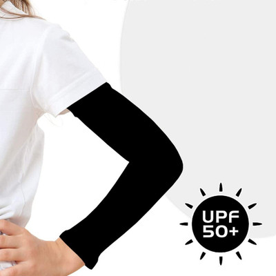 Roves Fashion Nylon Arm Sleeve For Boys & Girls(Free, Black)