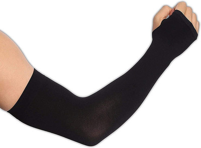 Pranavi Collection Cotton Arm Sleeve For Men & Women(Free, Black)