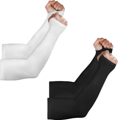 RVH Nylon Arm Sleeve For Men & Women(Free, Black, White)