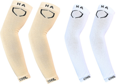 Homeistic Applience Cotton Arm Sleeve For Men & Women(Free, Beige, White)