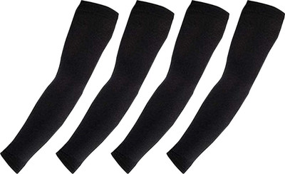 Tahiro Cotton Arm Sleeve For Men & Women(Free, Black)