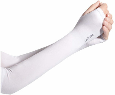 Avomaa Cotton Arm Sleeve For Boys & Girls(Free, White)