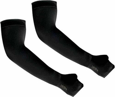 MUNTUN Nylon Arm Sleeve For Men & Women(Free, Black)
