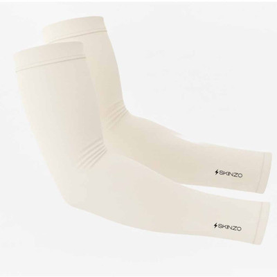 SKINZO Cotton Arm Sleeve For Men & Women(Free, White)