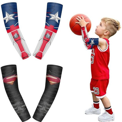 LQZ Polyester Arm Sleeve For Boys(M, Black)