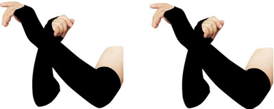 Fash Cotton Arm Sleeve For Boys(Free, Black)