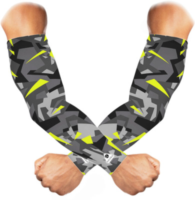 SUBHUSHA Polyester, Nylon Arm Sleeve For Men & Women(Free, Black)