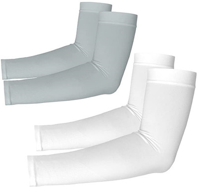 PAROPKAR Cotton Arm Sleeve For Men & Women(Free, White, Grey)