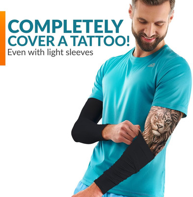 Liyana Collection Nylon, Cotton Arm Sleeve For Men & Women(Free, Black)