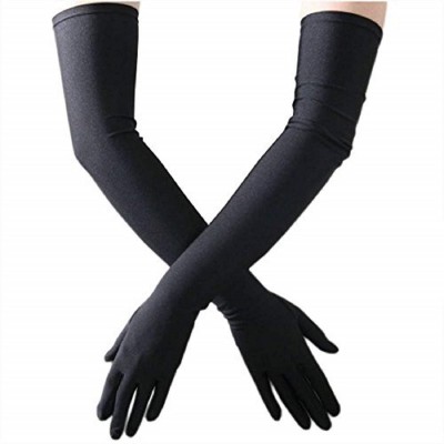 KP GLOBAL Full-Hand Long Gloves for Bike Riding,Reusable,and Perfect for Sun Protection S1 Driving Gloves(Black)