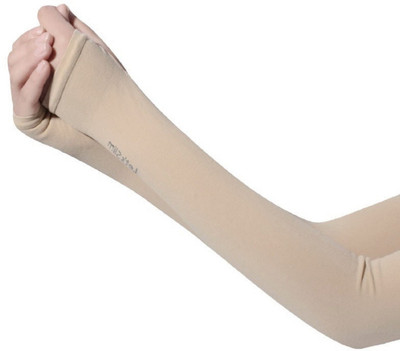 JusAwesm Polyester Arm Sleeve For Men & Women(Free, Beige)
