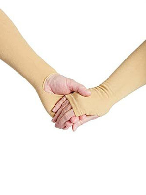 RBSOCK Polyresin Arm Sleeve For Men & Women(Free, Beige)