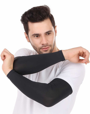 PAANAKIN Polyester Arm Sleeve For Men & Women(Free, Navy Blue)
