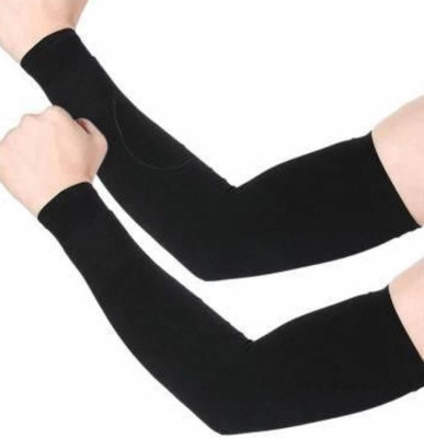 Taato Cotton Arm Sleeve For Men & Women(Free, Black)