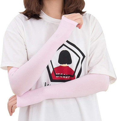 Atipriya Nylon Arm Sleeve For Men & Women(Free, Pink)