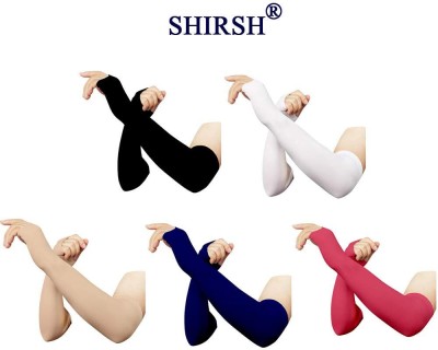 Shirsh Nylon Arm Sleeve For Boys & Girls(Free, Blue, Beige, Black, Red, White)