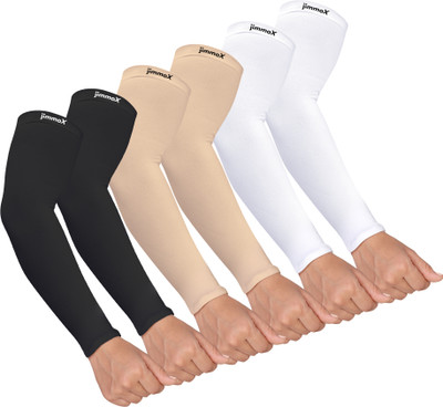 Jimmox Nylon Arm Sleeve For Men & Women(Free, Black, Gold, White)