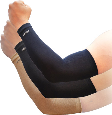 TRAZO Cotton Arm Sleeve For Men & Women(Free, Black, Navy Blue, Beige)