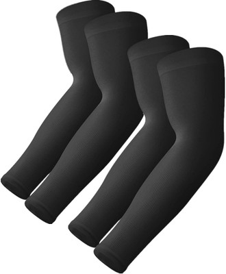 JusAwesm Polyester Arm Sleeve For Men & Women(Free, Black)