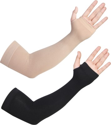 Bonjour Cotton Arm Sleeve For Men & Women(Free, Multicolor, Beige, Black)