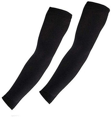 Avomaa Polyester Arm Sleeve For Men & Women(Free, Black)