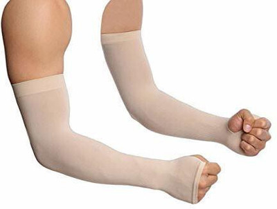 araanshi Cotton Arm Sleeve For Boys & Girls(Free, Beige)