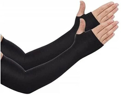 araanshi Polyresin Arm Sleeve For Men(Free, Black)