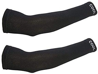 Aimtex Cotton, Nylon Arm Sleeve For Men & Women(Free, Black)