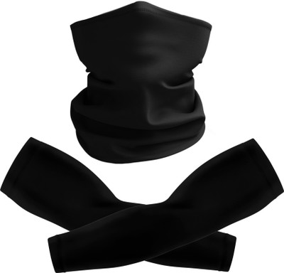 SUBHUSHA Polyester, Nylon Arm Sleeve For Men & Women(Free, Black)
