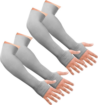 AKOOPAR GLOBAL Nylon Arm Sleeve For Men & Women(Free, Grey)