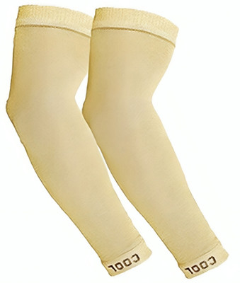 SEMAGO FASHION Cotton Arm Sleeve For Men & Women(Free, Beige)