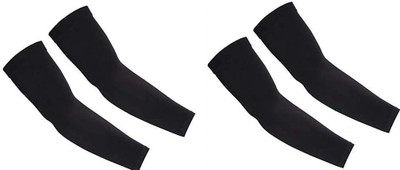 PVA Nylon Arm Sleeve For Men & Women(Free, Black)