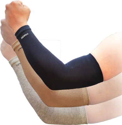 TRAZO Cotton Arm Sleeve For Men & Women(Free, Navy Blue, Gold, Grey)