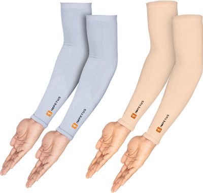 impetus Nylon Arm Sleeve For Men & Women(Free, Grey, Beige)