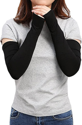 RBSOCK Nylon Arm Sleeve For Boys & Girls(Free, Black)