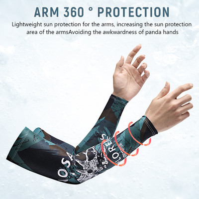 Zeitel Polyester Arm Sleeve For Men & Women With Tattoo(M, Black)