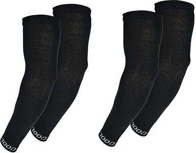 Bella Trix Nylon Arm Sleeve For Men & Women(Free, Black)