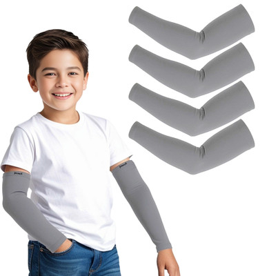 Jimmox Nylon Arm Sleeve For Boys & Girls(Free, Grey)