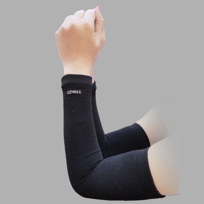 TRAZO Cotton Arm Sleeve For Women(Free, Black)